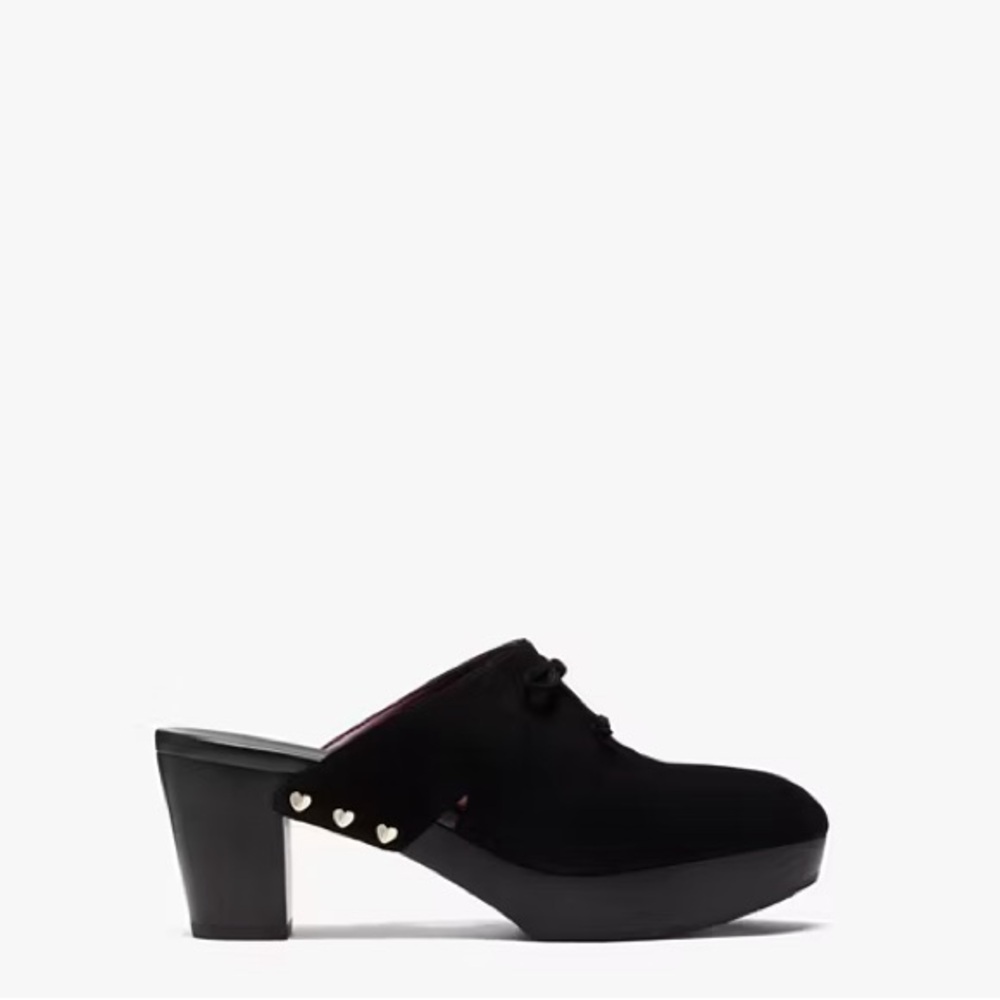 New Kate Spade Amsterdam Black Platform Clogs Women’s Sz 8.5 B